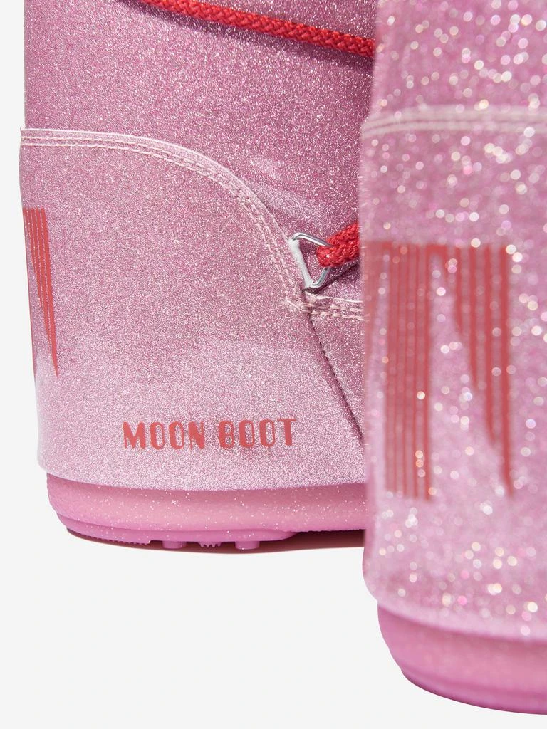Moon Boot Moon Boot Girls Icon Glitter Snow Boots in Pink 3