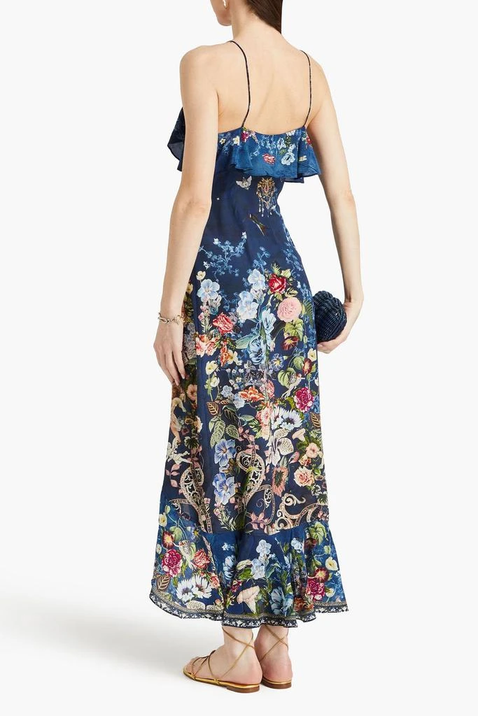 Camilla Embellished ruffled floral-print silk crepe de chine maxi dress 3