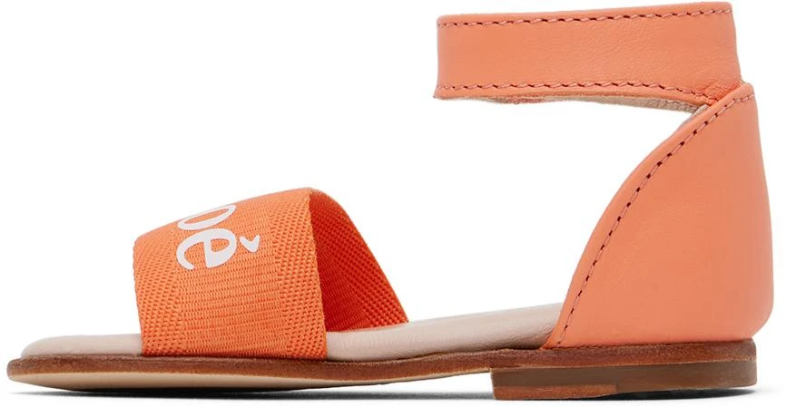 Chloé Baby Pink Logo Sandals 3