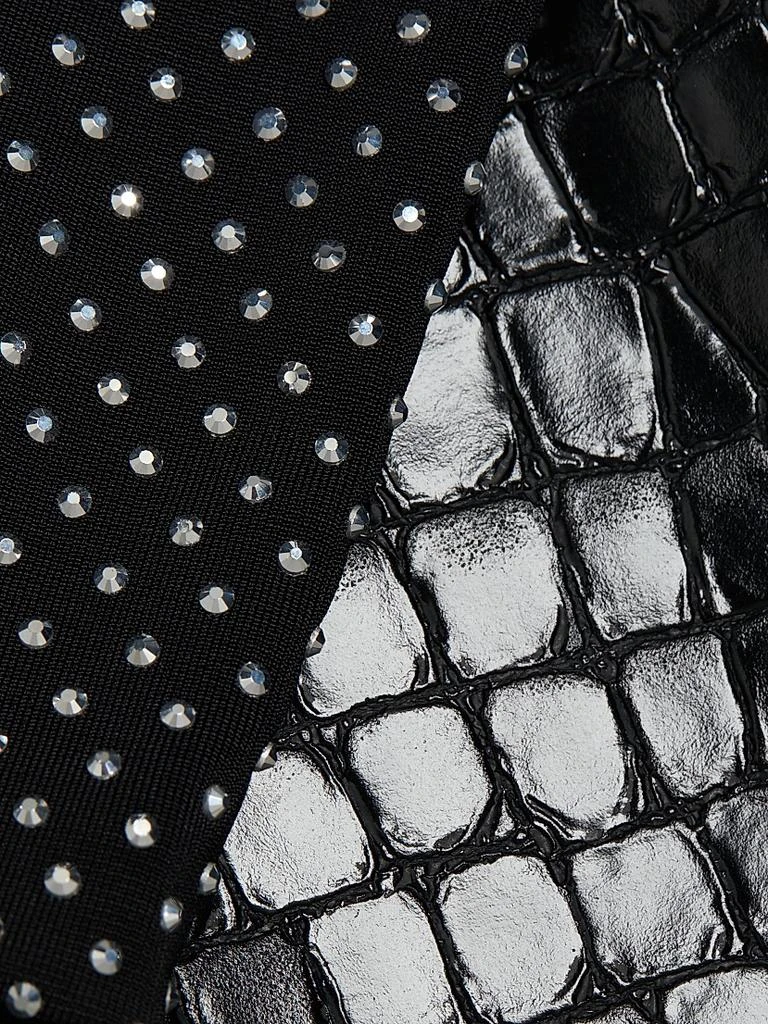 ALICE + OLIVIA Women's Chara Crocodile-Embossed Faux Leather Minidress - Black - Size 12 ALICE + OLIVIA Women's Chara Crocodile-Embossed Faux Leather Minidress - Black - Size 12