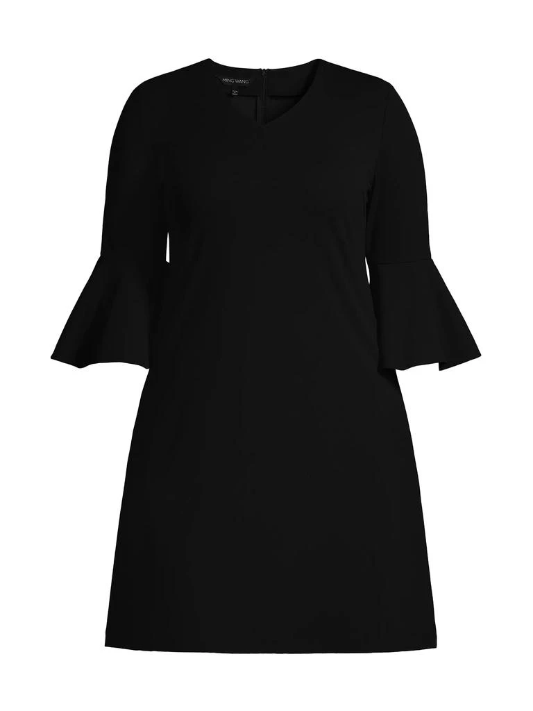 Ming Wang Plus Size Deco Crepe Dress 1