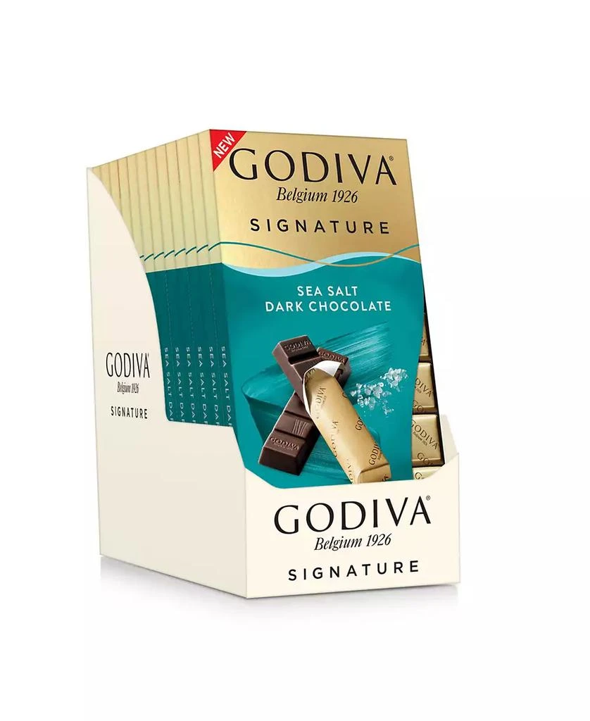 Godiva Set of 12, Signature Sea Salt Dark Chocolate Mini Bars 1