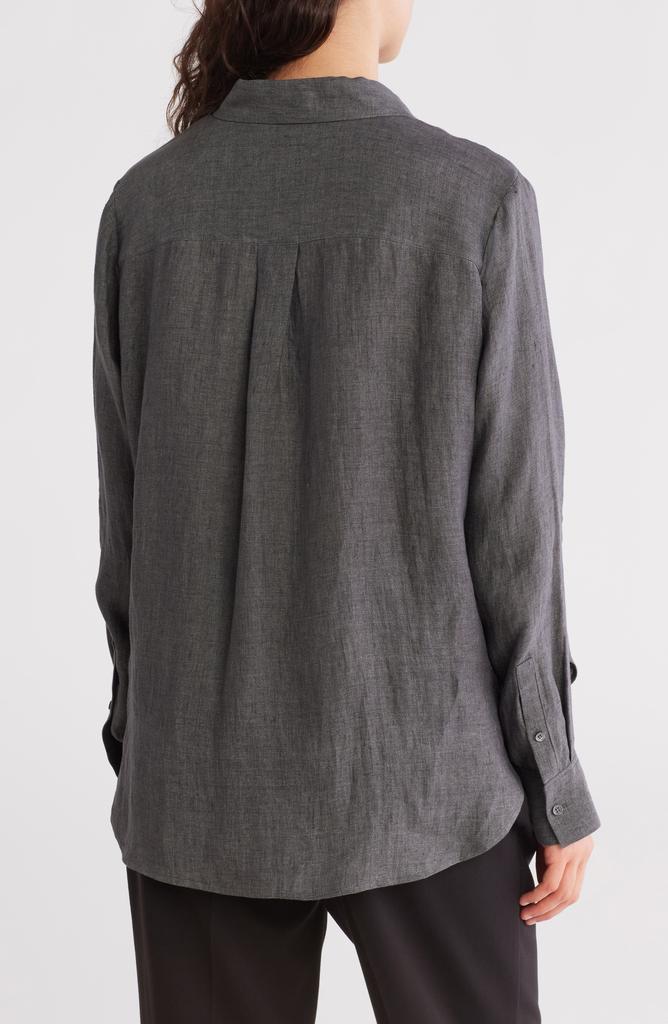 Theory Hekanina Drape Button Front Shirt