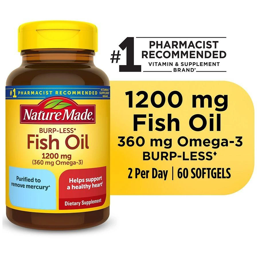 Nature Made Burp Less Fish Oil 1200 mg Softgels 7
