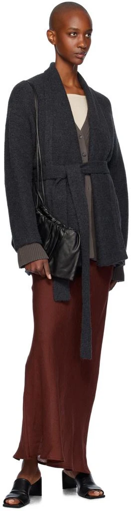 AMOMENTO Black Shirring Bag 4