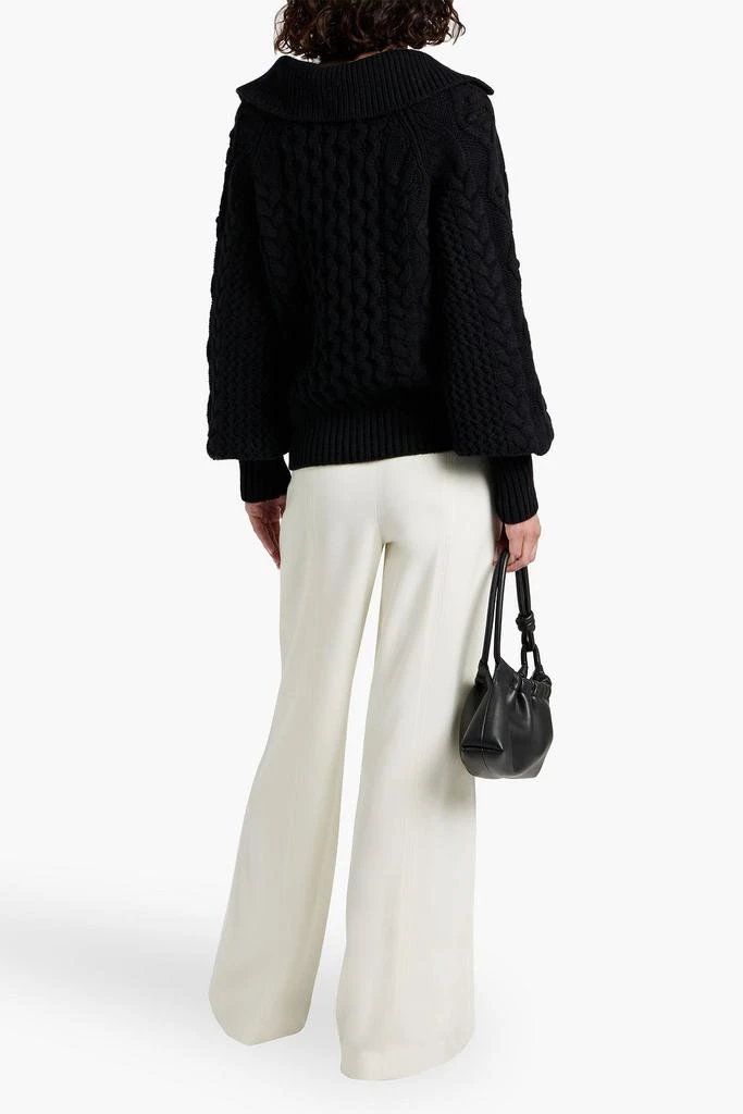 Loulou Studio Rammu cable-knit wool and cashmere-blend polo sweater 3