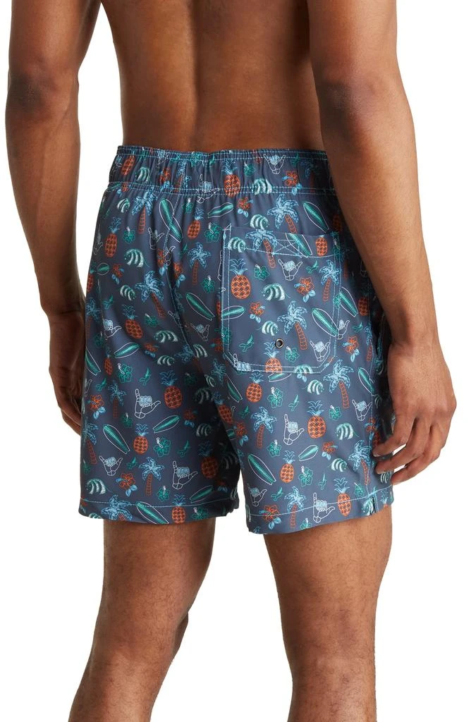 BEACH BROS Tropical Chalk Swim Trunks 2