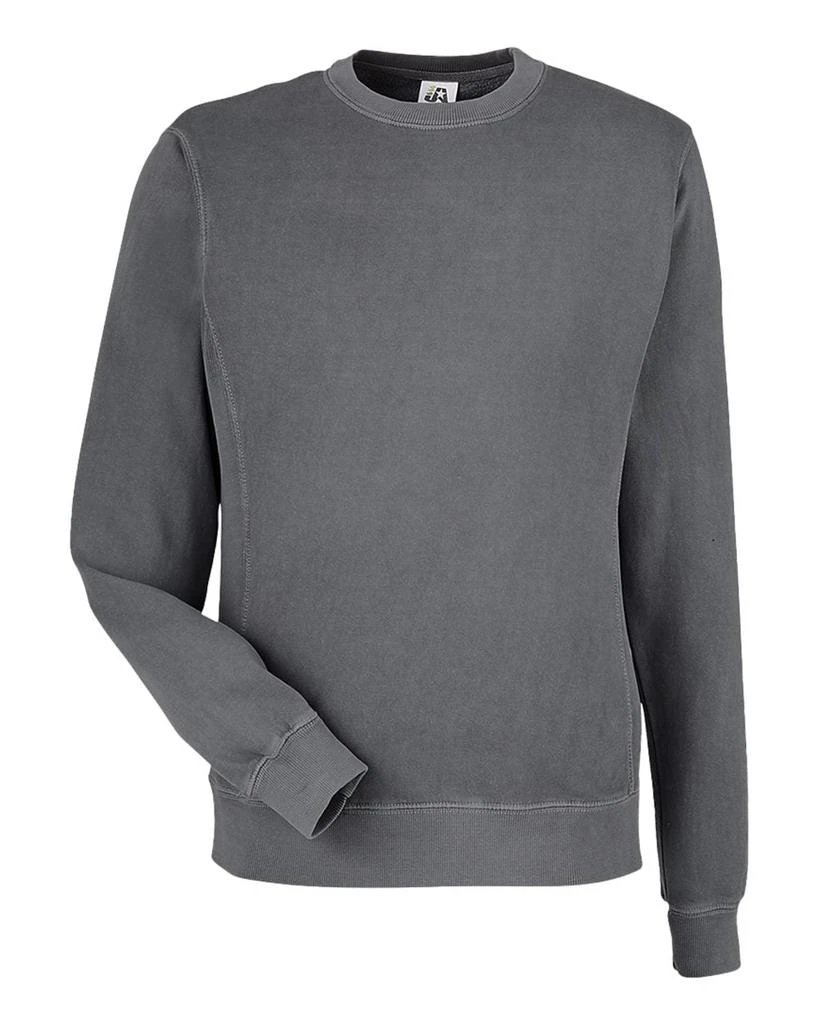J America Men's Pigment-Dyed Fleece Crewneck Sweatshirt 5