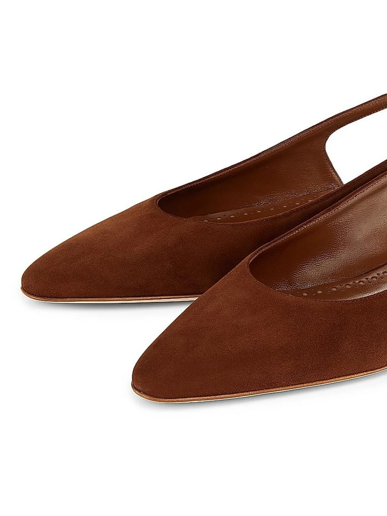 Manolo Blahnik Sawra Samba Suede Slingback Flats 5