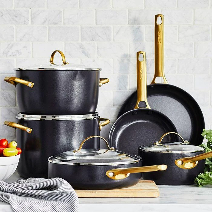 Greenpan Reserve Healthy Ceramic Nonstick Cookware, Set of 10 15