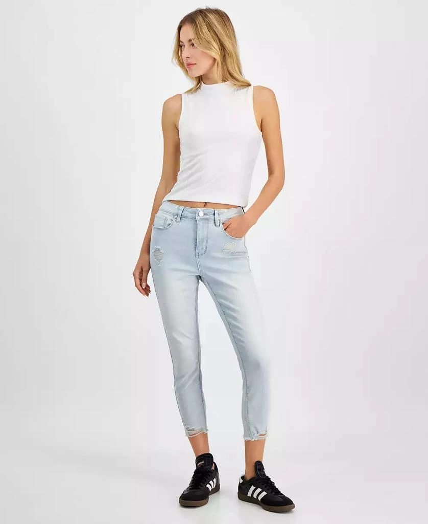 Indigo Rein Juniors' Curvy Cropped Mid-Rise Jeans 5