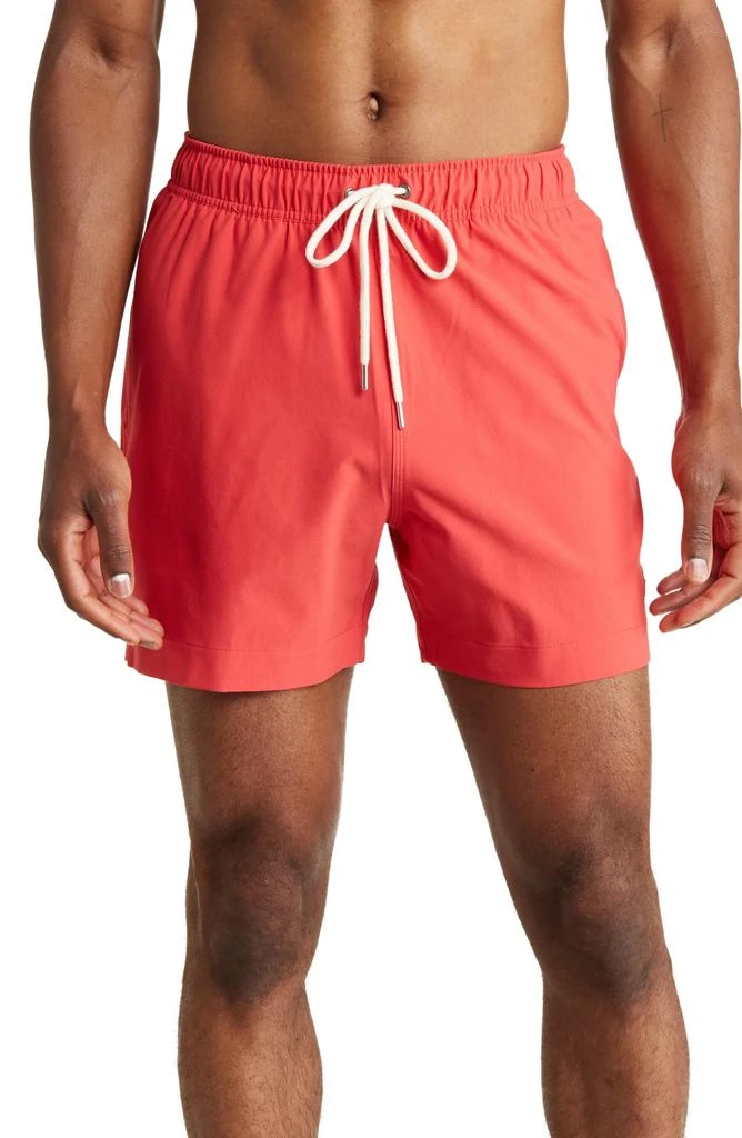 Brooks Brothers Solid Swim Trunks 1