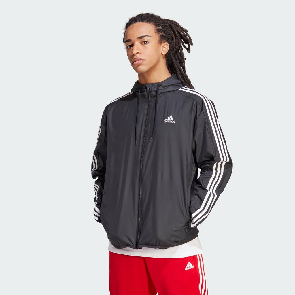 Adidas Men's  Essentials Woven 3-Stripes Windbreaker