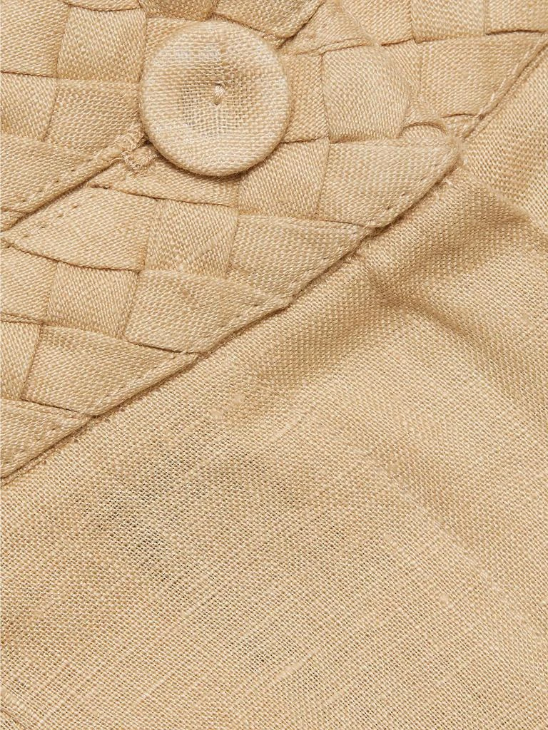 FIGUE Uma Braided Linen Cuff-Hem Shorts 7