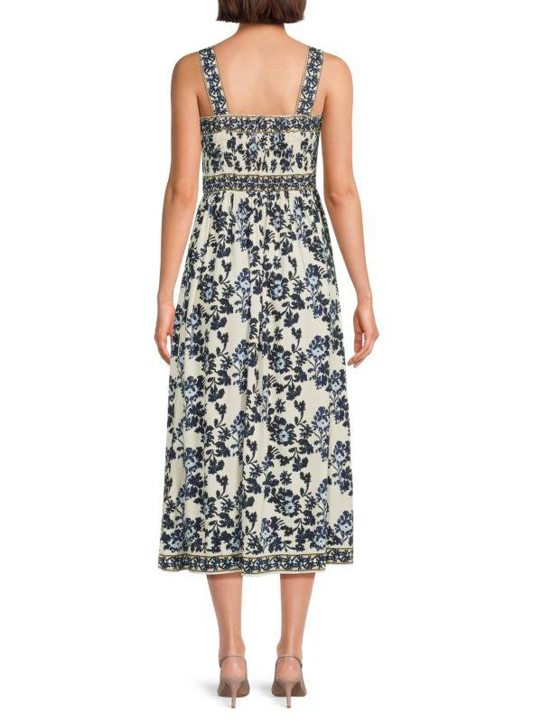 Max Studio ​Textured Floral Embroidered Strap Maxi Dress 2