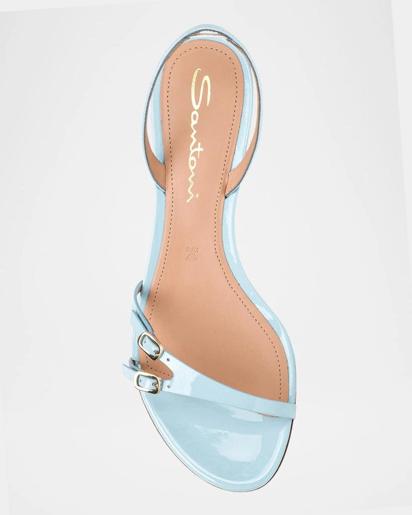 Santoni Virna Buckle Patent Leather Sandals 4