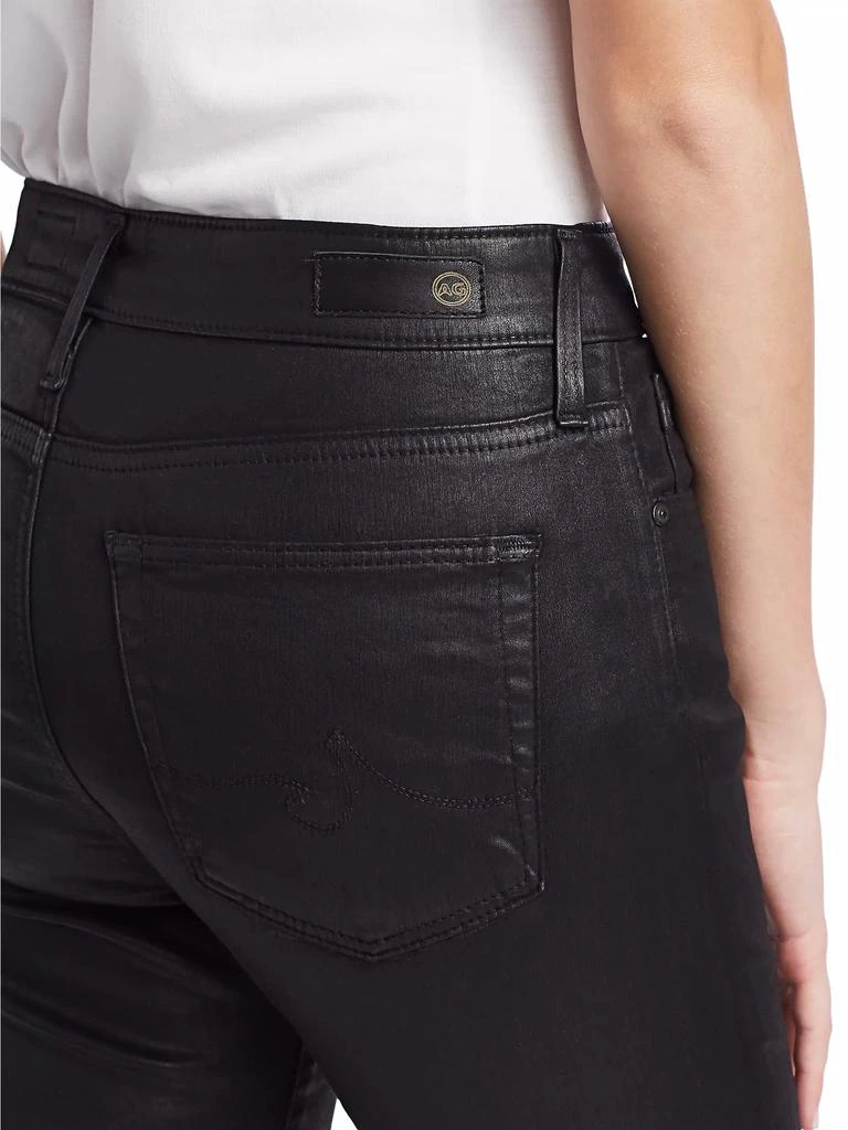 AG Jeans Farrah High-Rise Ankle Faux Leather Skinny Pants 6