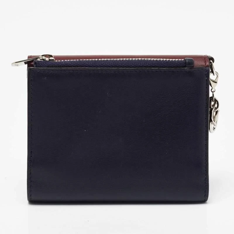 Dior Dior Burgundy/Dark Blue Leather Diorissimo Envelope Wallet 8