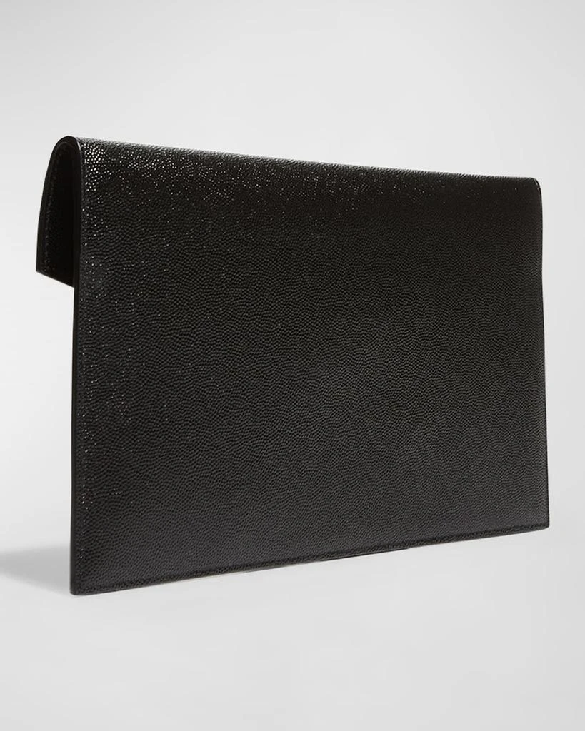 Yves Saint Laurent Uptown YSL Pouch in Grained Leather 4