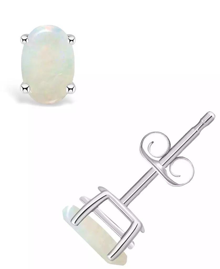 Macy's Opal (1/2 ct. t.w.) Stud Earrings in 14K Yellow Gold or 14K White Gold