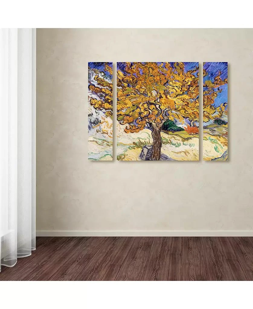 Trademark Global Vincent Van Gogh 'Mulberry Tree 1889' Multi Panel Art Set Large - 25" x 30" x 2" 2