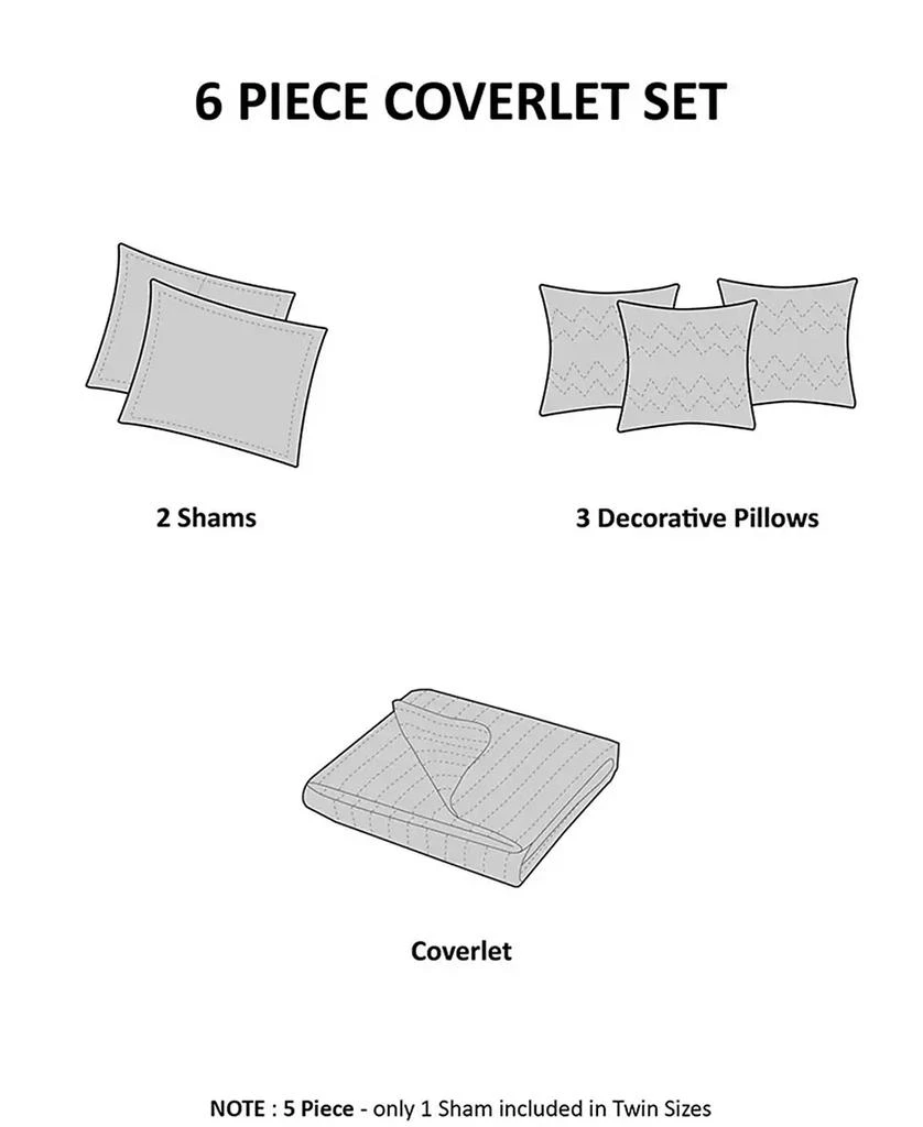 Madison Park Rhapsody 6-Pc. Quilt Set 15