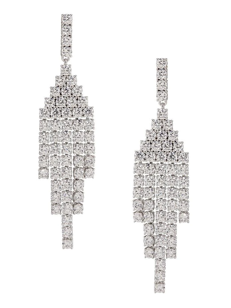 Adriana Orsini Diana Rhodium-Plated
Cubic Zirconia Chandelier Earrings 1