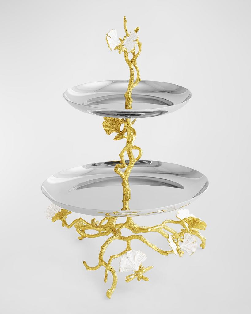 Michael Aram Butterfly Ginkgo White
Gold Two Tier Etagere