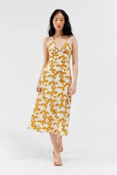 Kiss The Sky Kiss The Sky Floral Halter Midi Dress