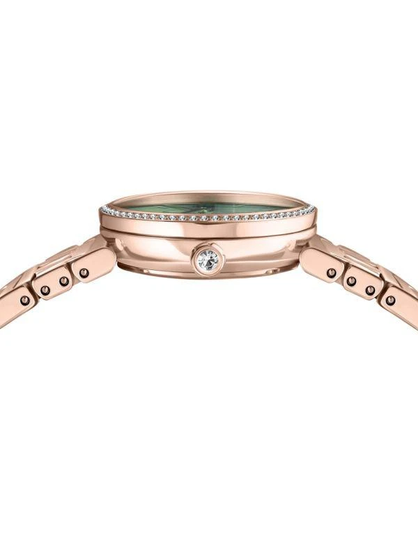 Fendi Womens Rose Gold 19mm Green Diamond Face Watch Fendi Forever IP Rose Goldtone Stainless Steel, Malachite  main image 4