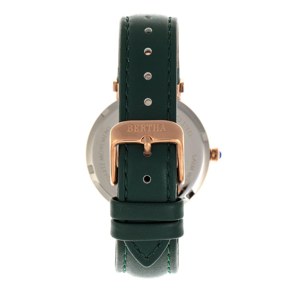 BERTHA Emily Mother-Of-Pearl Leather-Band Watch