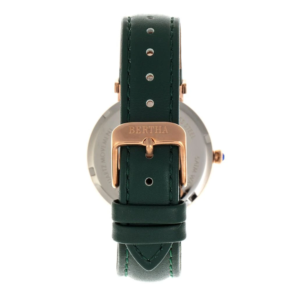 BERTHA Emily Mother-Of-Pearl Leather-Band Watch 2
