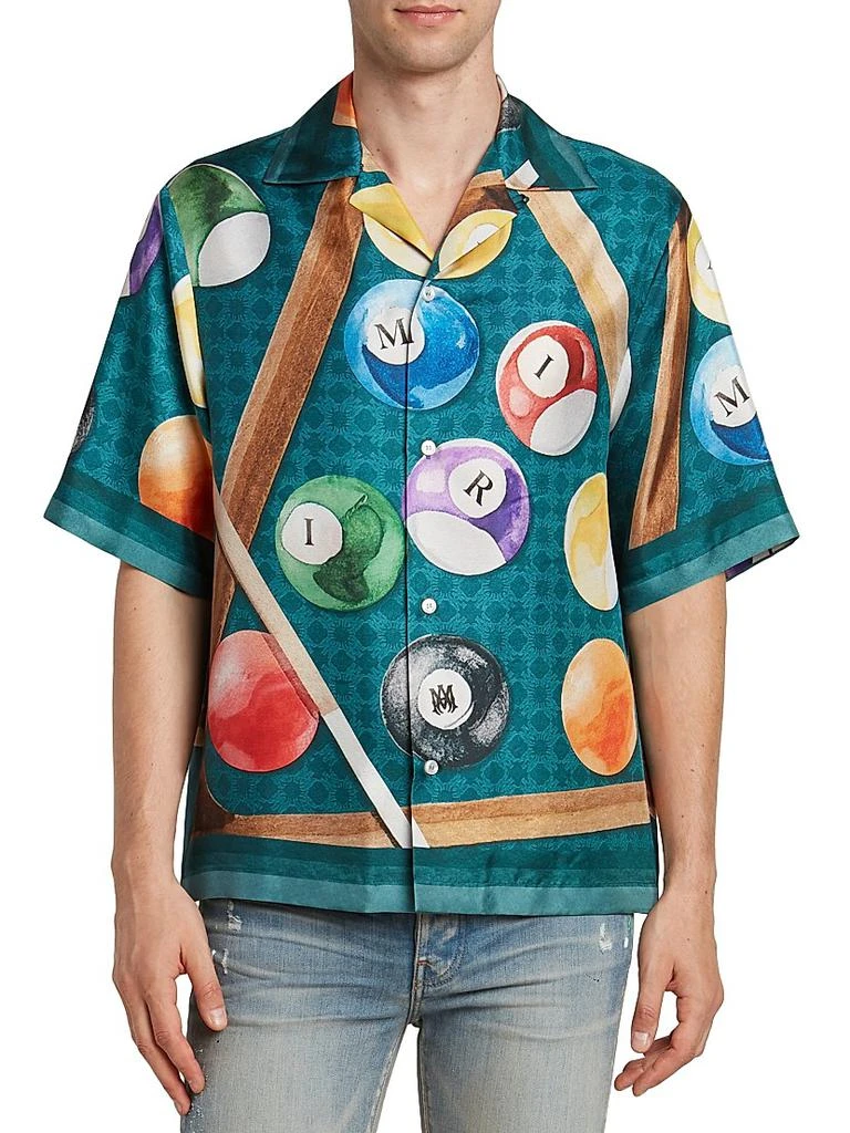 AMIRI Billiards Silk Bowling Shirt 3