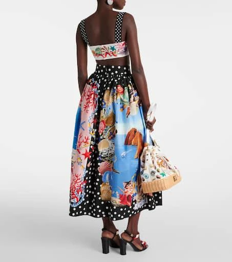 Dolce 
Gabbana Capri polka-dot printed cotton bra top 3