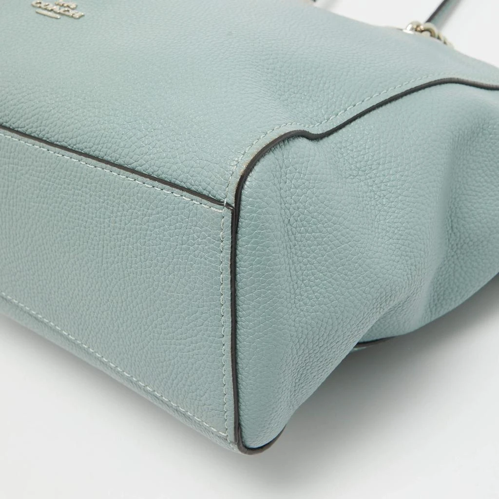 Coach Coach Light Blue Leather Turnlock Chain Tote 11