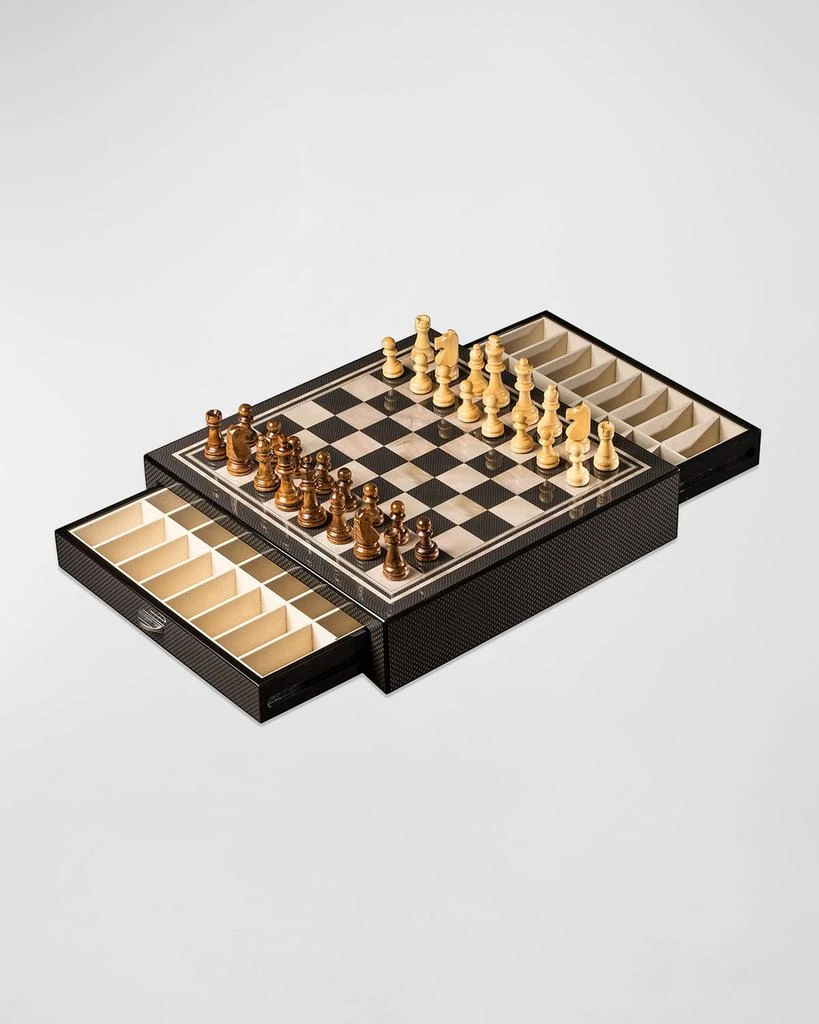 Bey-Berk Carbon Fiber-Design Chess Set 1