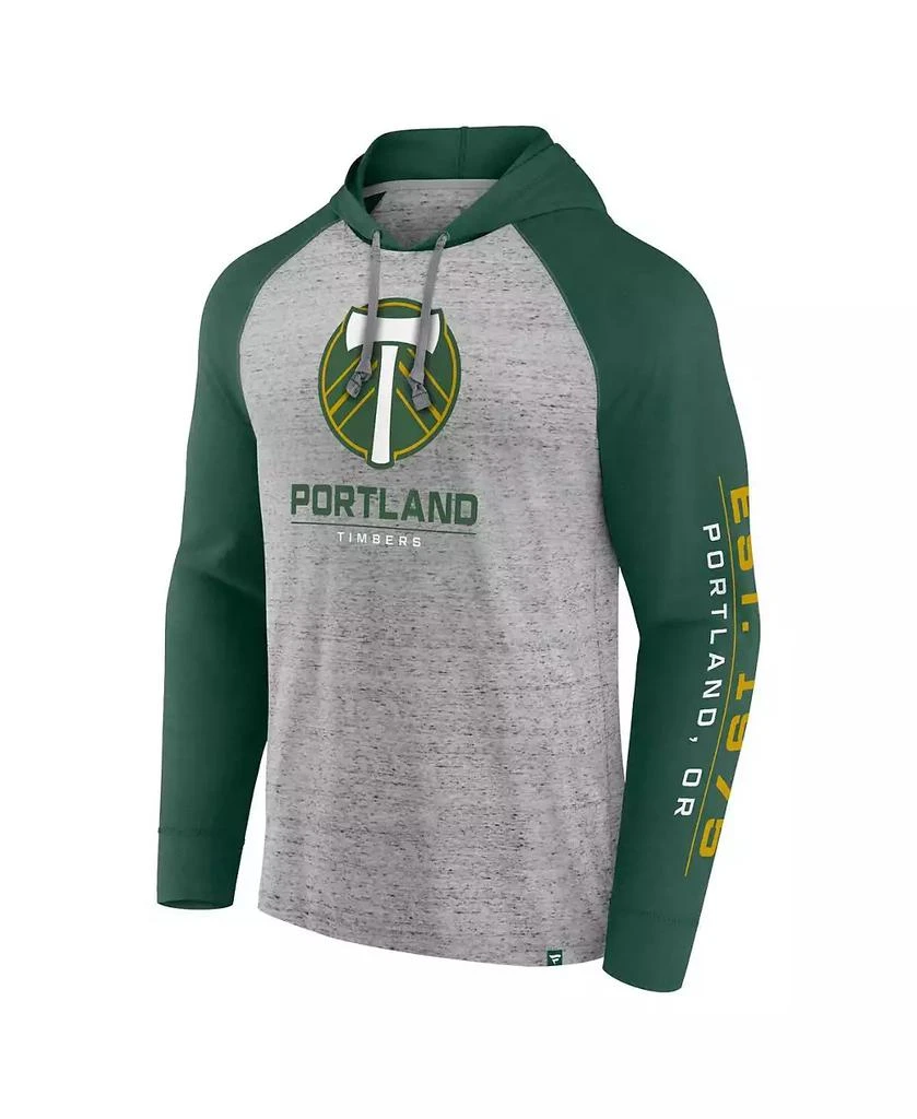 Fanatics Men's Steel Portland Timbers Deflection Raglan Pullover Hoodie 4