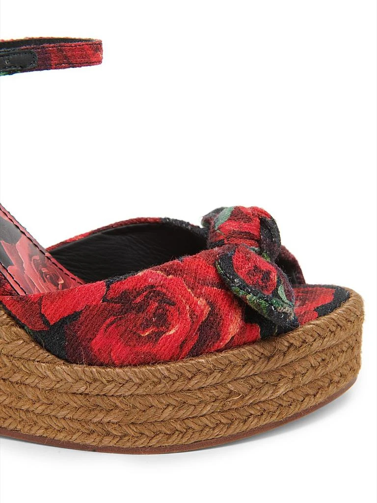 Dolce 
Gabbana Floral Espadrille Wedge Sandals 5