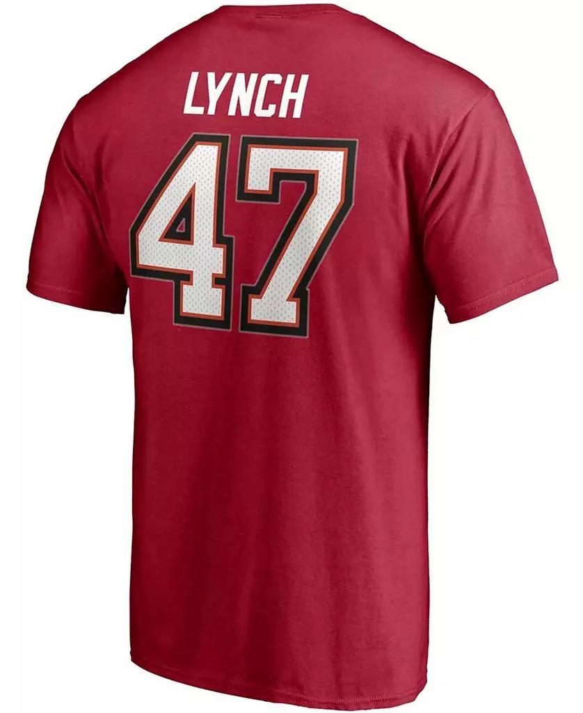Fanatics Men's John Lynch Red Tampa Bay Buccaneers NFL Hall Of Fame Class Of 2021 Name and Number T-shirt 3