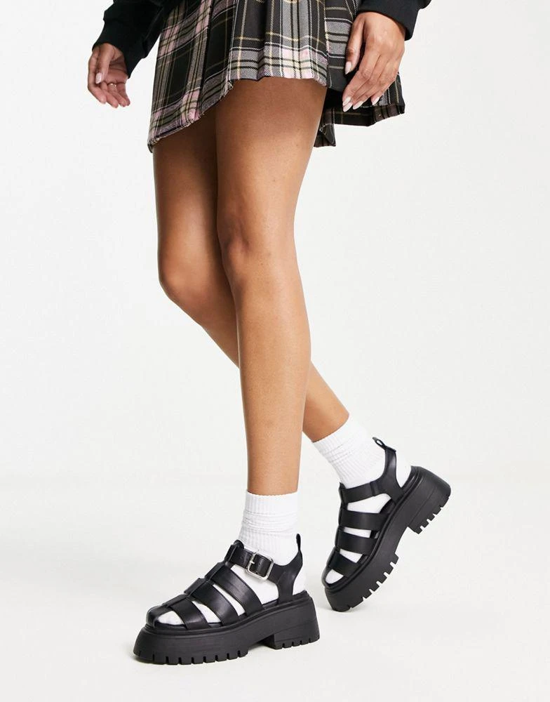 ASOS ASOS DESIGN Mermaid chunky fisherman shoes in black 1