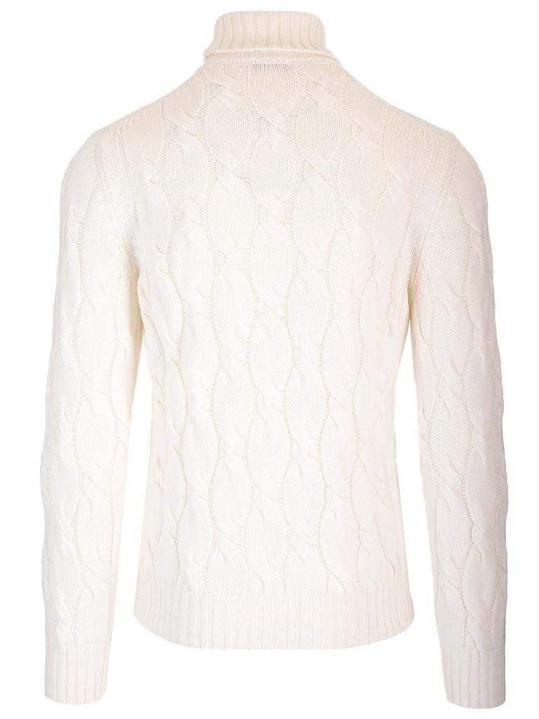 BARBA Barba Roll-Neck Cable Knit Jumper