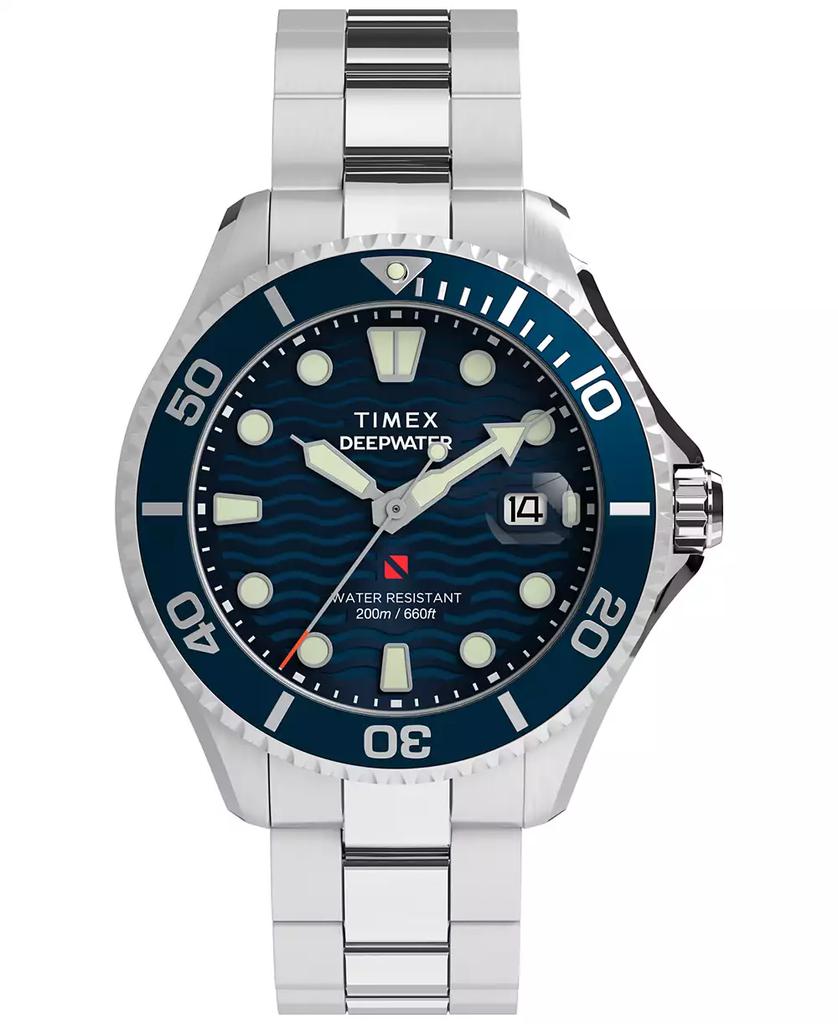 Timex Men
s Quartz Analog Silver-Tone Stainless Steel Watch, 44mm