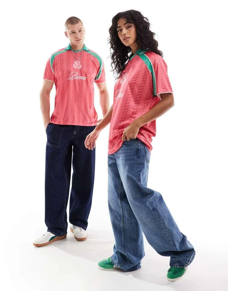 Puma Puma Archive print Football jersey in pink & green - exclusive to ASOS 3