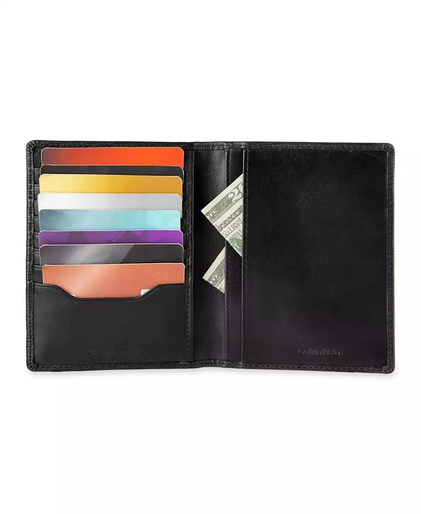 Calvin Klein Men's Leather Passport Wallet with Airtag Holder Luggage Tag, 2-Piece Set 6