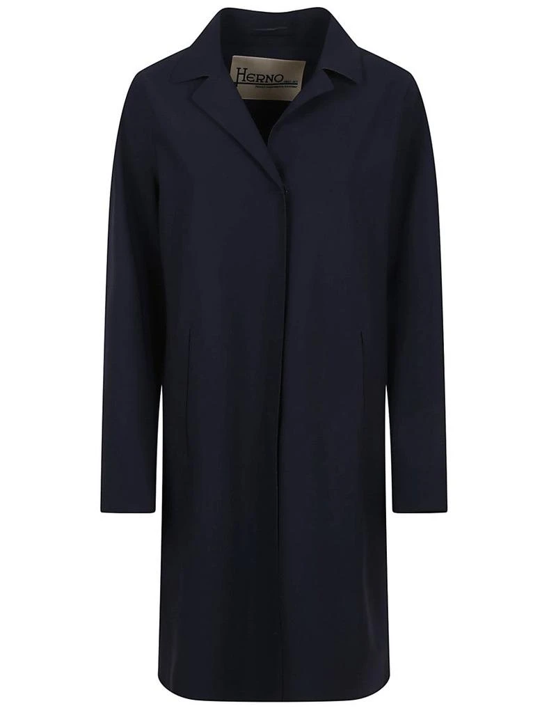 Herno Stretch Jersey Coat With Laser Cut Detailing 1