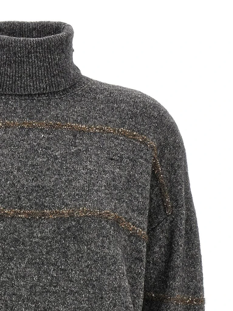 Brunello Cucinelli Brunello Cucinelli Oversized Turtleneck Knitted Jumper 3
