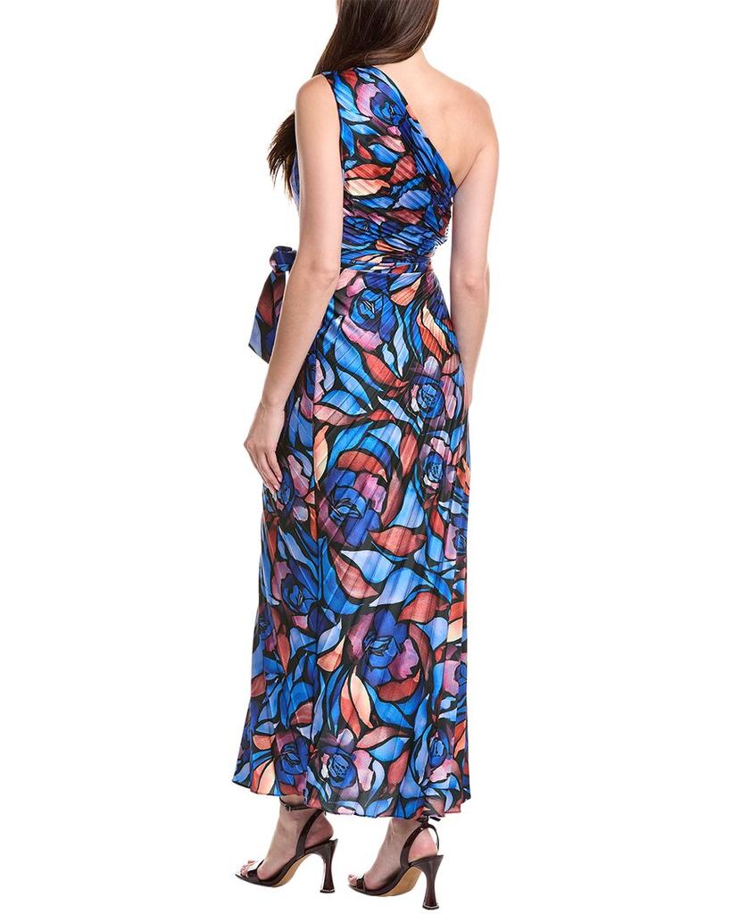 Milly Milly Estelle Satin Plated Midi Dress
