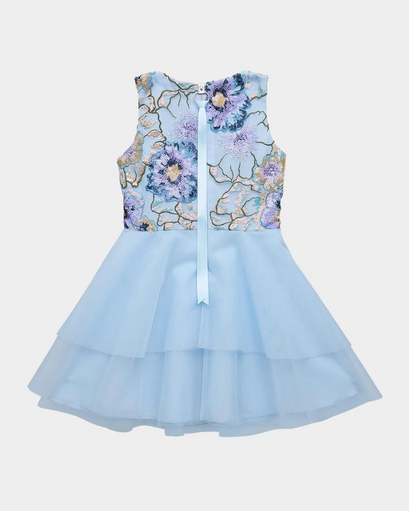 Zoe Girl's Ayla Floral Embroidered Tulle Dress, Size 7-16 2