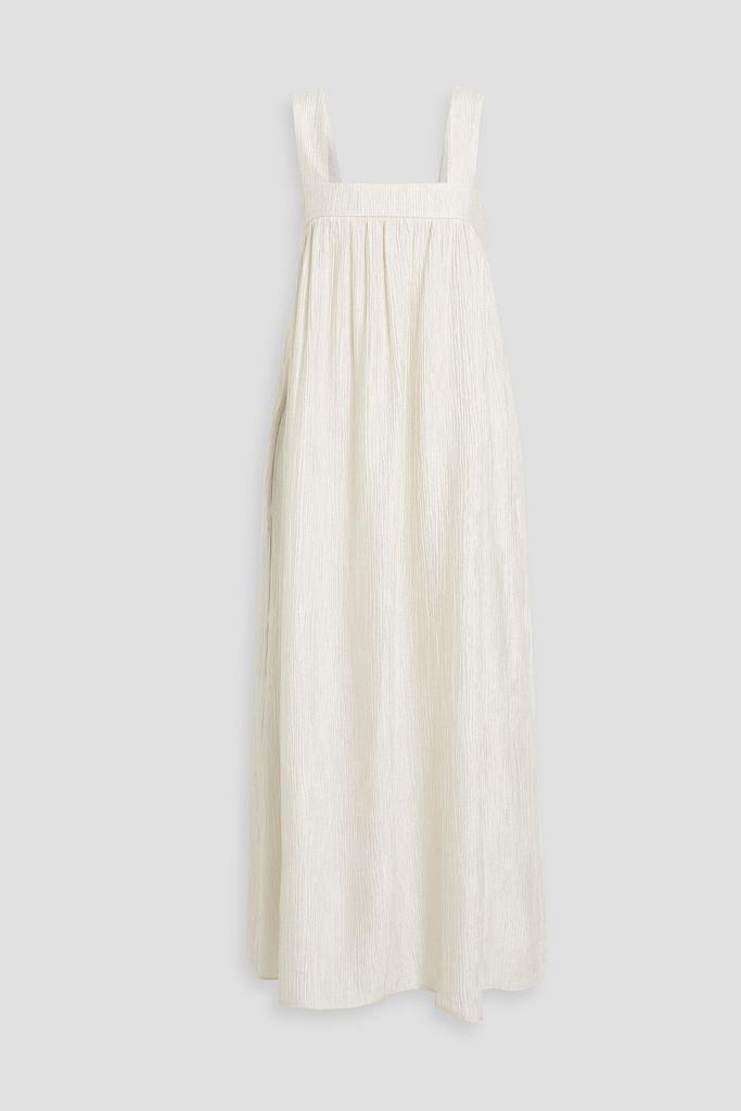 IRIS & INK Celeste crinkled-satin midi dress