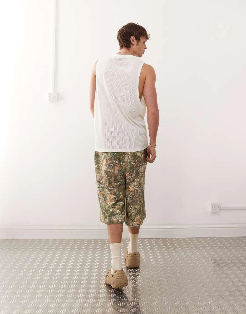 Reclaimed Vintage Reclaimed Vintage oversized dropped armhole airtex vest in white 3